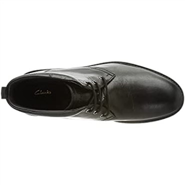 Botas Chukka Negras Chantrydesert Para Hombre En Piel Negra Clarks