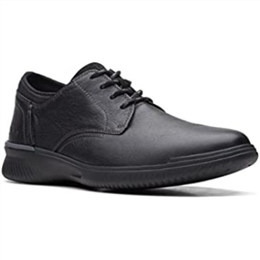 Donaway Plaoxford Clarks Cuero Negro Para Hombres