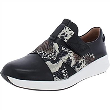 Zapatos Deportivos Y De Entrenamiento De Gamuza Con Correa Un Rio Para Mujer Sin Estructura Clarks Combi De Cuero Negro Con Serpiente