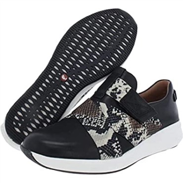 Zapatos Deportivos Y De Entrenamiento De Gamuza Con Correa Un Rio Para Mujer Sin Estructura Clarks Combi De Cuero Negro Con Serpiente