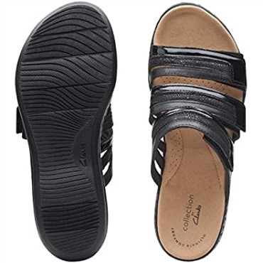 Sandalia Plana Mujer Combi Clarks Laurieann Mara Piel Sintética Negra