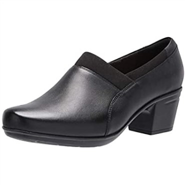 Mocasines De Mujer Combi Emslie Cumbre De Piel Negra Clarks