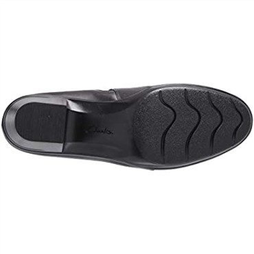 Mocasines De Mujer Combi Emslie Cumbre De Piel Negra Clarks