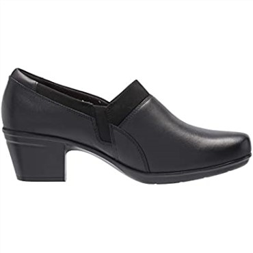 Mocasines De Mujer Combi Emslie Cumbre De Piel Negra Clarks