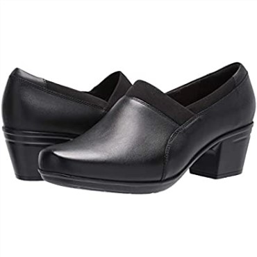 Mocasines De Mujer Combi Emslie Cumbre De Piel Negra Clarks