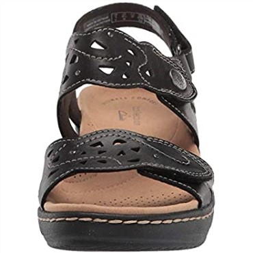 Sandalia Merliah Dove De Mujer En Piel Negra Clarks