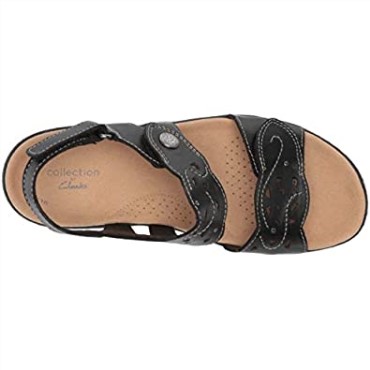 Sandalia Merliah Dove De Mujer En Piel Negra Clarks