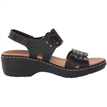 Sandalia Merliah Dove De Mujer En Piel Negra Clarks
