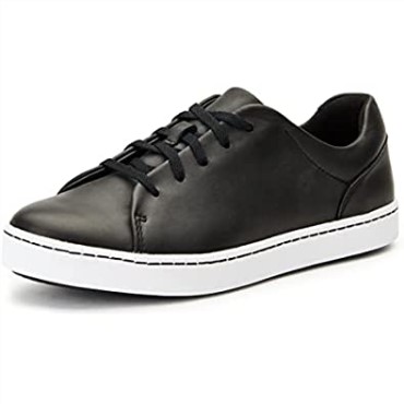 Zapatilla Pawley Springs De Piel Negra Para Mujer Clarks