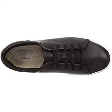 Zapatilla Pawley Springs De Piel Negra Para Mujer Clarks