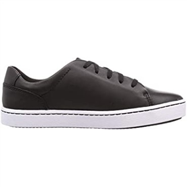 Zapatilla Pawley Springs De Piel Negra Para Mujer Clarks