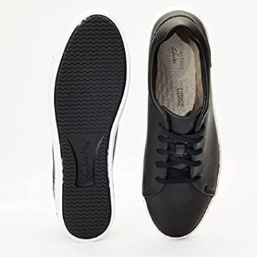 Zapatilla Pawley Springs De Piel Negra Para Mujer Clarks