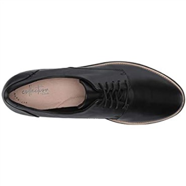 Clarks De Mujer De Cuero Negro Sharon Noel Oxford