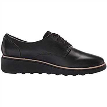 Clarks De Mujer De Cuero Negro Sharon Noel Oxford