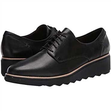 Clarks De Mujer De Cuero Negro Sharon Noel Oxford