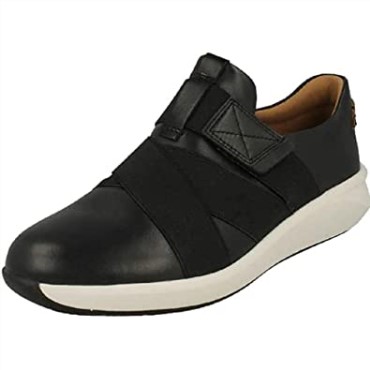 Zapatillas Bajas Un Rio Strap De Mujer En Piel Negra Clarks
