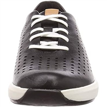 Sneaker Un Rio Tie De Mujer En Piel Negra Clarks