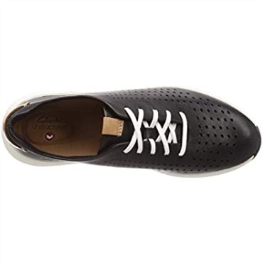 Sneaker Un Rio Tie De Mujer En Piel Negra Clarks