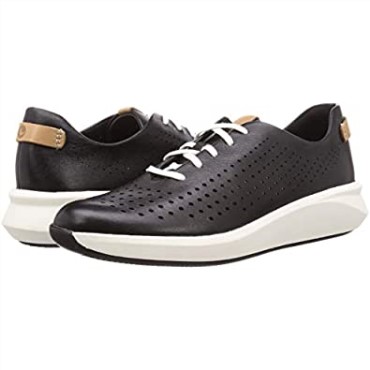 Sneaker Un Rio Tie De Mujer En Piel Negra Clarks