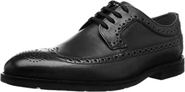 Oxford De Punta De Ala Para Hombre Negro Clarks