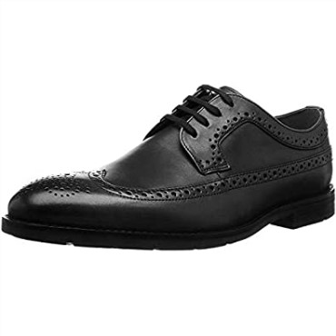 Oxford De Punta De Ala Para Hombre Negro Clarks