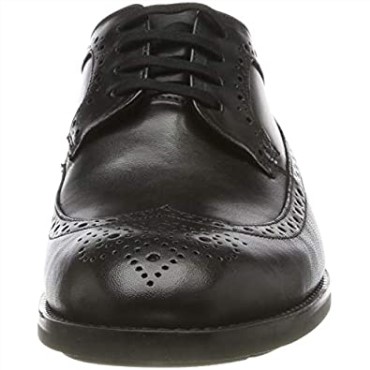 Oxford De Punta De Ala Para Hombre Negro Clarks