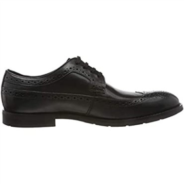 Oxford De Punta De Ala Para Hombre Negro Clarks