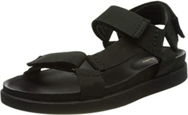 Sandalia Sunder Range Hombre Clarks Nobuk Negro