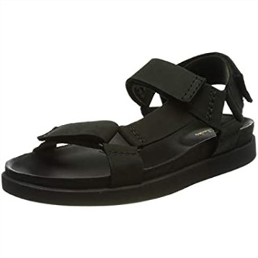 Sandalia Sunder Range Hombre Clarks Nobuk Negro