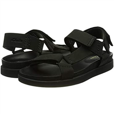 Sandalia Sunder Range Hombre Clarks Nobuk Negro