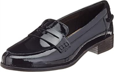 Mocasines Hamble De Mujer Black Pat Black Charol Clarks