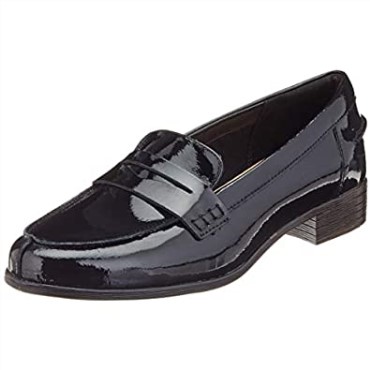 Mocasines Hamble De Mujer Black Pat Black Charol Clarks