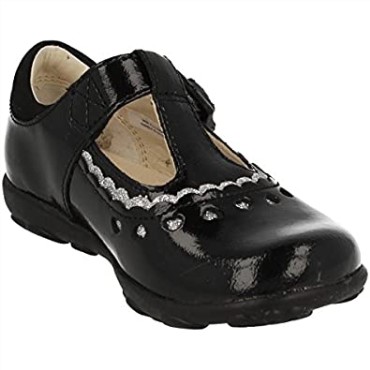 Charol Negro Clarks Ella Alice Niñas Primeros Zapatos