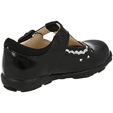 Charol Negro Clarks Ella Alice Niñas Primeros Zapatos