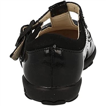 Charol Negro Clarks Ella Alice Niñas Primeros Zapatos
