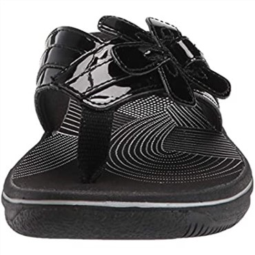 Chanclas Mujer Clarks Brinkley Flora Charol Negro Sintético