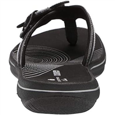 Chanclas Mujer Clarks Brinkley Flora Charol Negro Sintético