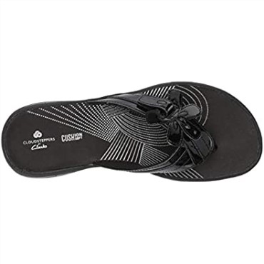Chanclas Mujer Clarks Brinkley Flora Charol Negro Sintético