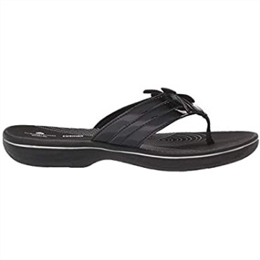 Chanclas Mujer Clarks Brinkley Flora Charol Negro Sintético
