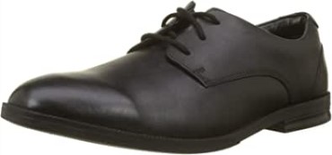 Borde Rufus Negro Bl Derbys Niño Clarks
