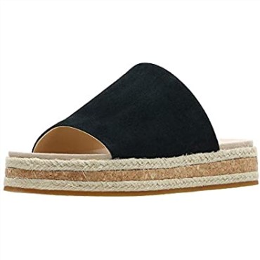 Sandalias Mujer Clarks Botanic Iris Ante Negro