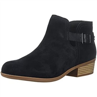 Botín Mujer Clarks Addiy Carisa En Ante Negro
