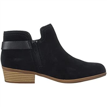 Botín Mujer Clarks Addiy Carisa En Ante Negro