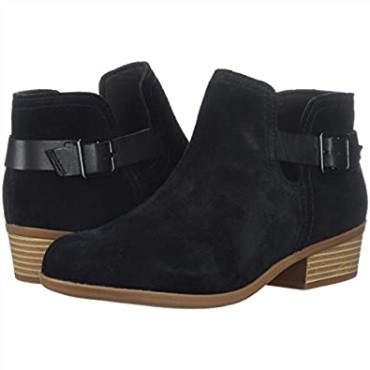 Botín Mujer Clarks Addiy Carisa En Ante Negro