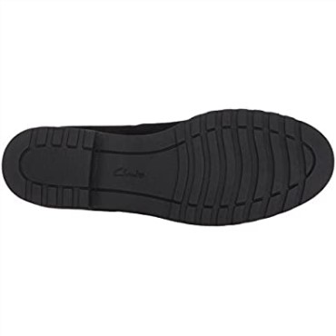 Mocasines Sin Cordones Clarks Bellevue Cedar De Ante Negro Para Mujer