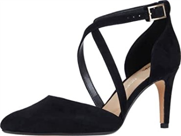 Zapatos Cruzados Clarks Laina85 Mujer Ante Negro
