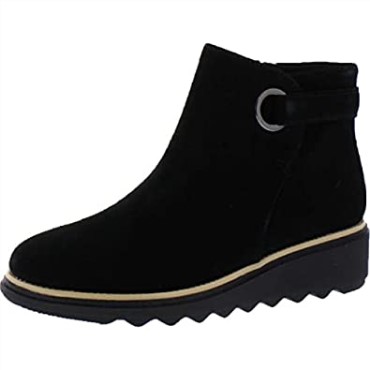 Botas De Moda De Cuero Con Puntera Cerrada Clarks Spring Para Mujer Negro Clarks