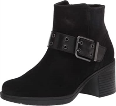 Botines Mujer Combi Clarks Hollis Star En Ante Negro