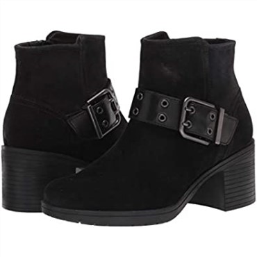 Botines Mujer Combi Clarks Hollis Star En Ante Negro