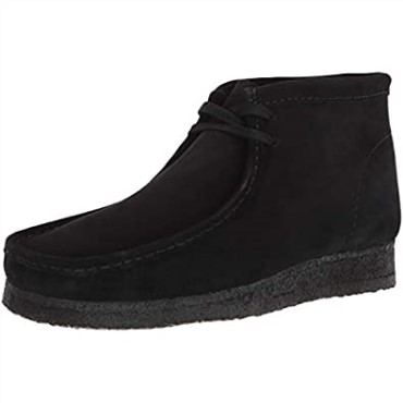 Bota Wallabee Para Hombre En Ante Negro Chukka Clarks
